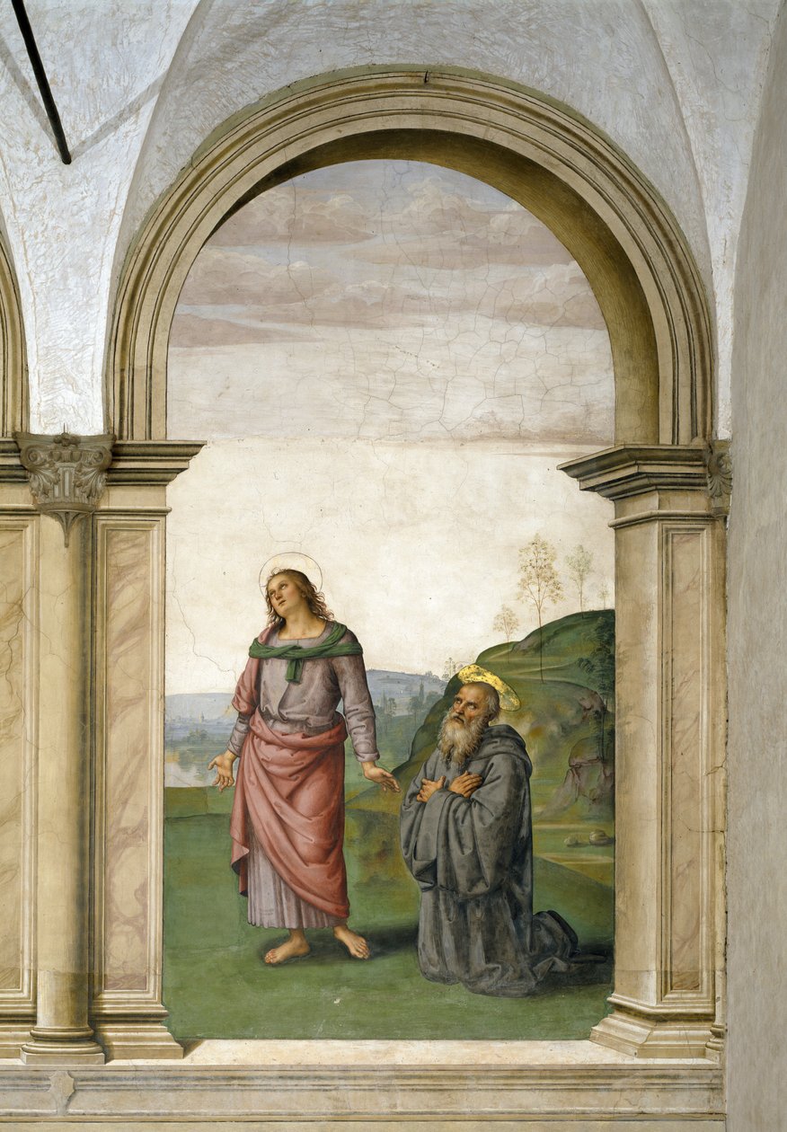 Çarmıha Gerilme, Evangelist Aziz John ve Aziz Benedict
