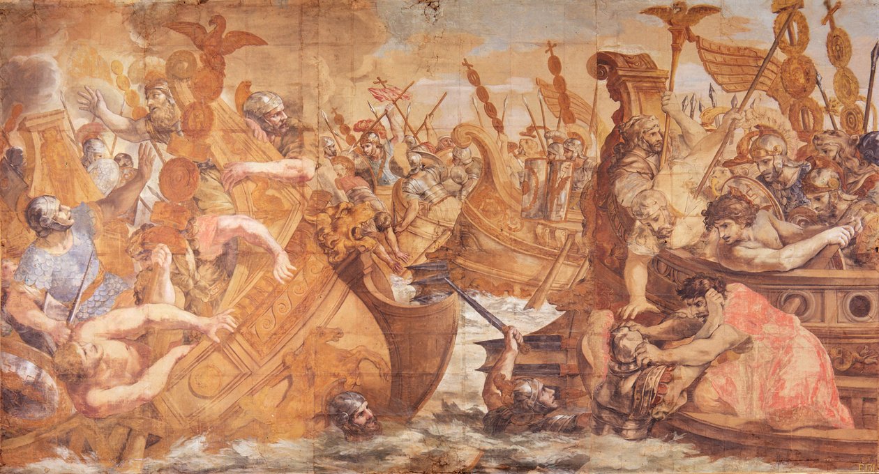 Roma Deniz Savaşı by Pietro da Cortona