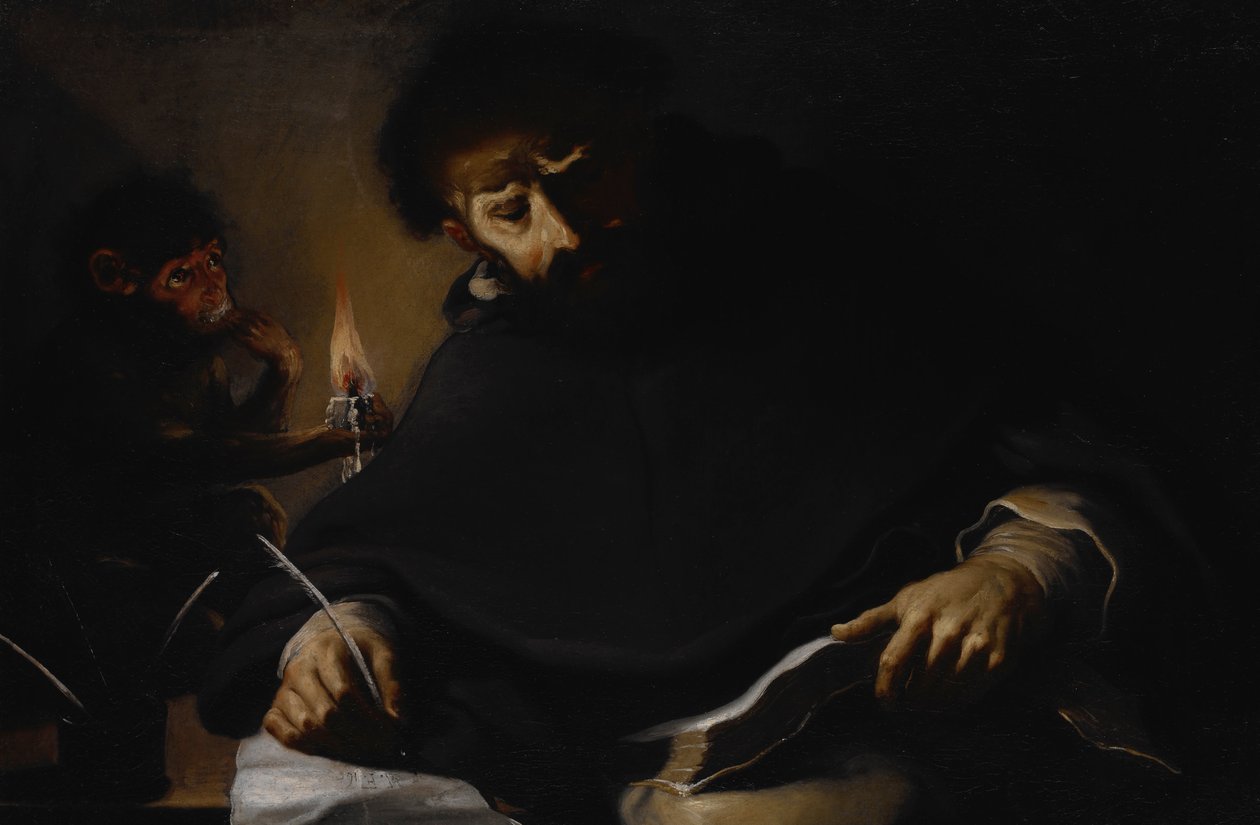 Aziz Dominic ve Şeytan by Pietro della Vecchia