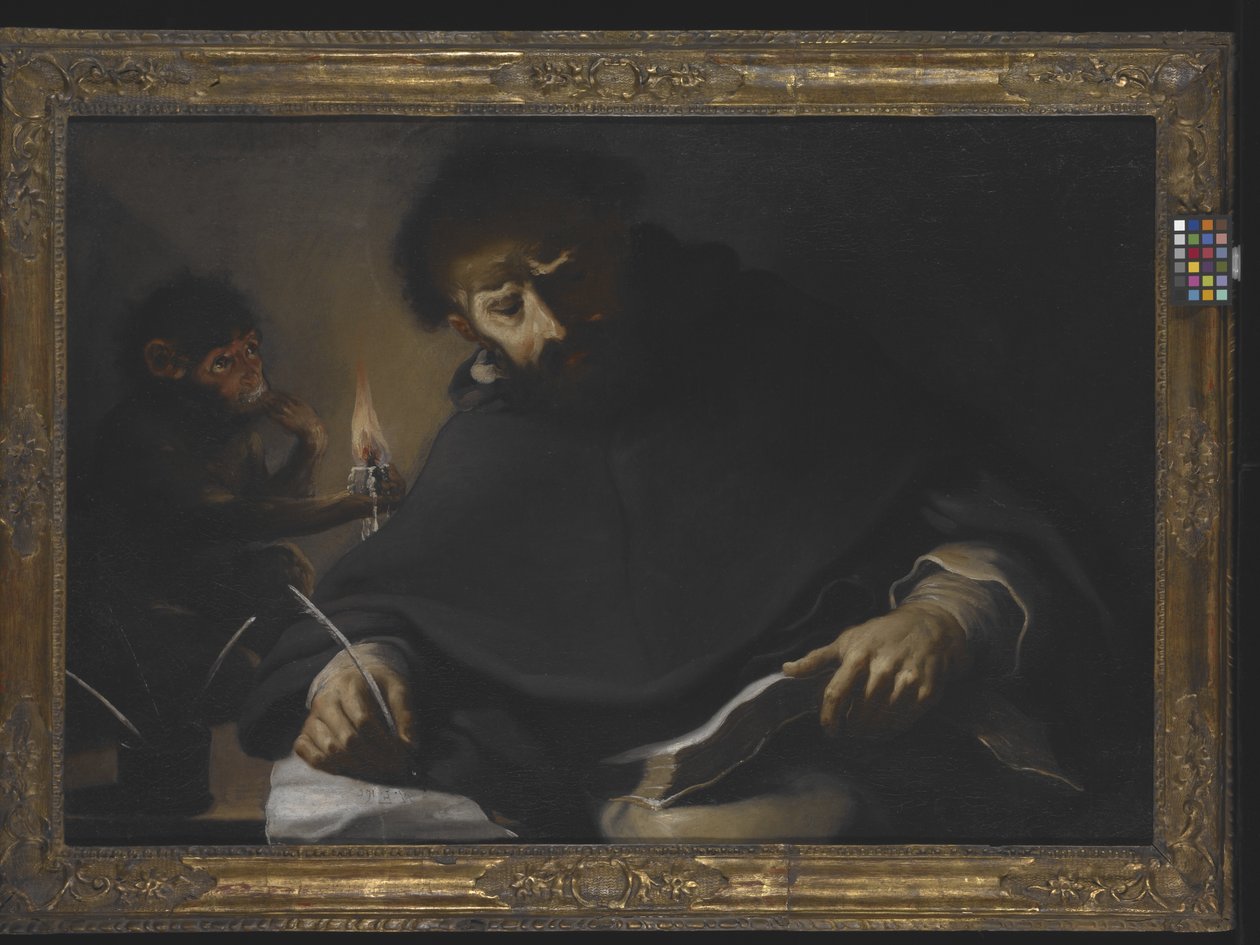 Aziz Dominic ve Şeytan (tuval üzerine yağlıboya) by Pietro (1605 78) Della Vecchia