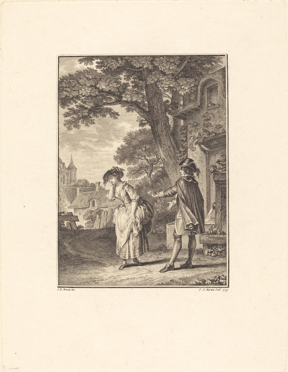 Köyün Kahini (Colette Ağlayan) by Pietro Antonio Martini after Jean Michel Moreau