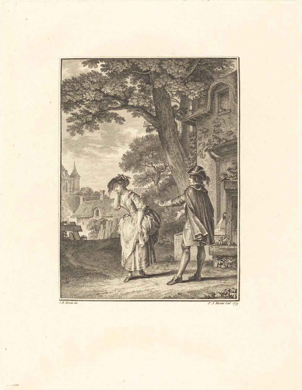 Köyün Kahini (Colette Ağlayan) by Pietro Antonio Martini after Jean Michel Moreau