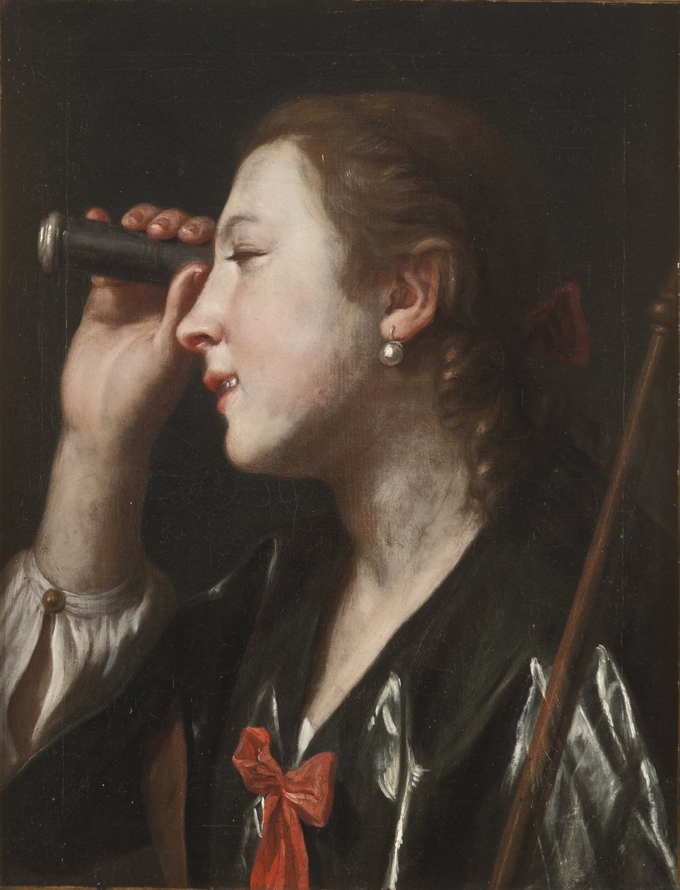 Teleskopla bakan kız by Pietro Antonio Rotari