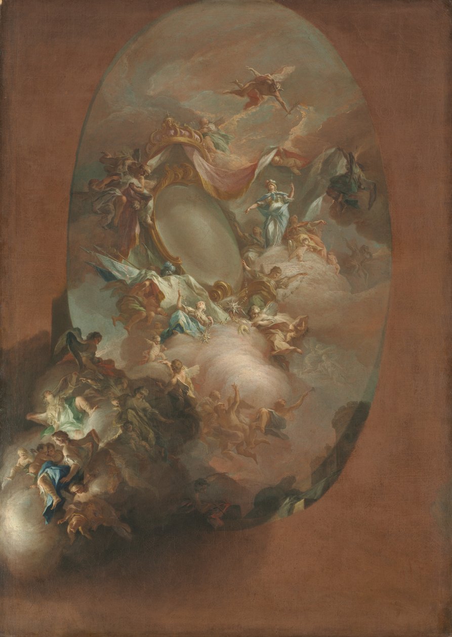 The Apotheosis of Ferdinand IV ve Maria Carolina, Napoli Kralı ve Kraliçesi, c. 1781. by Pietro Bardellino