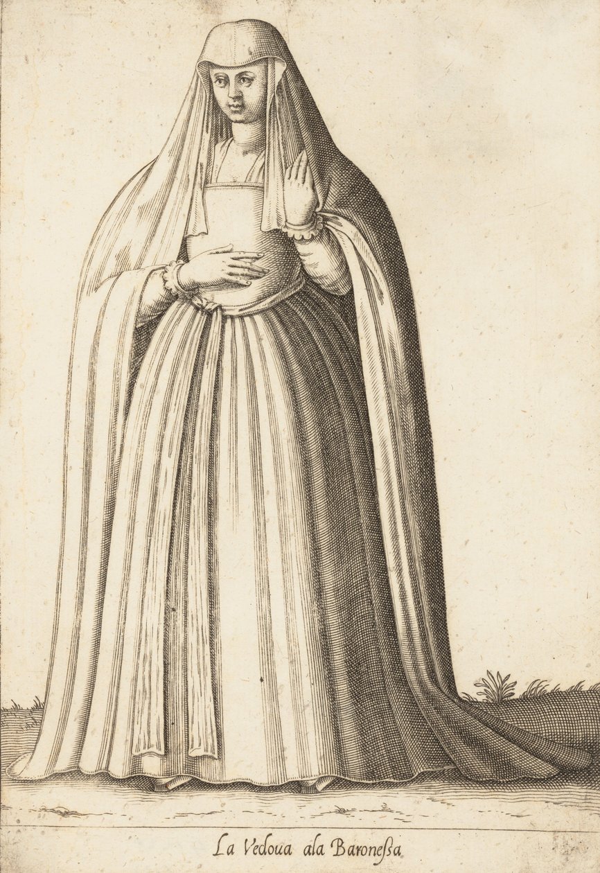 Dul Kanadı Baronesi, ca. 1580. by Pietro Bertelli.