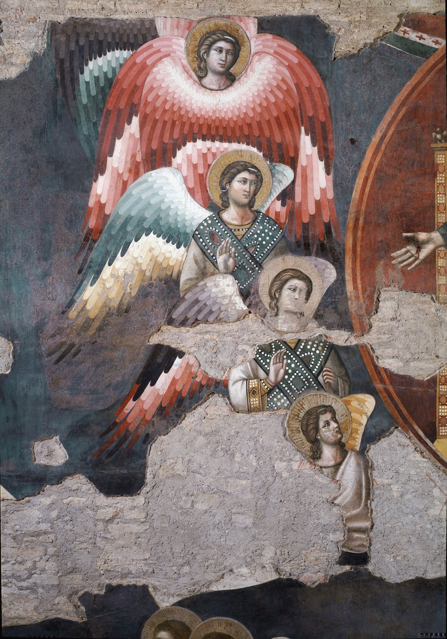 Son Yargı, meleklerin detayı - Fresk by Pietro Cavallini