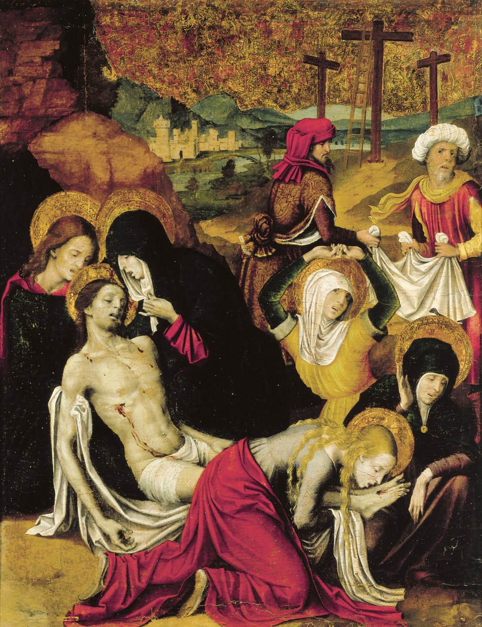 Pietro Cavaro (aktif 1508-1538), panelde tempera tarafından İsa'nın Birikimi veya Tanca Pieta'sı by Pietro Cavaro