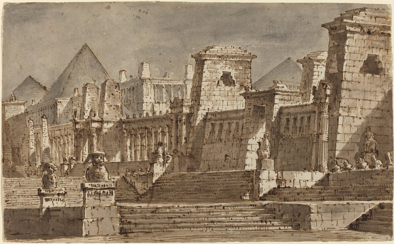 Bir Mısır Sahne Tasarımı by Pietro Gonzaga