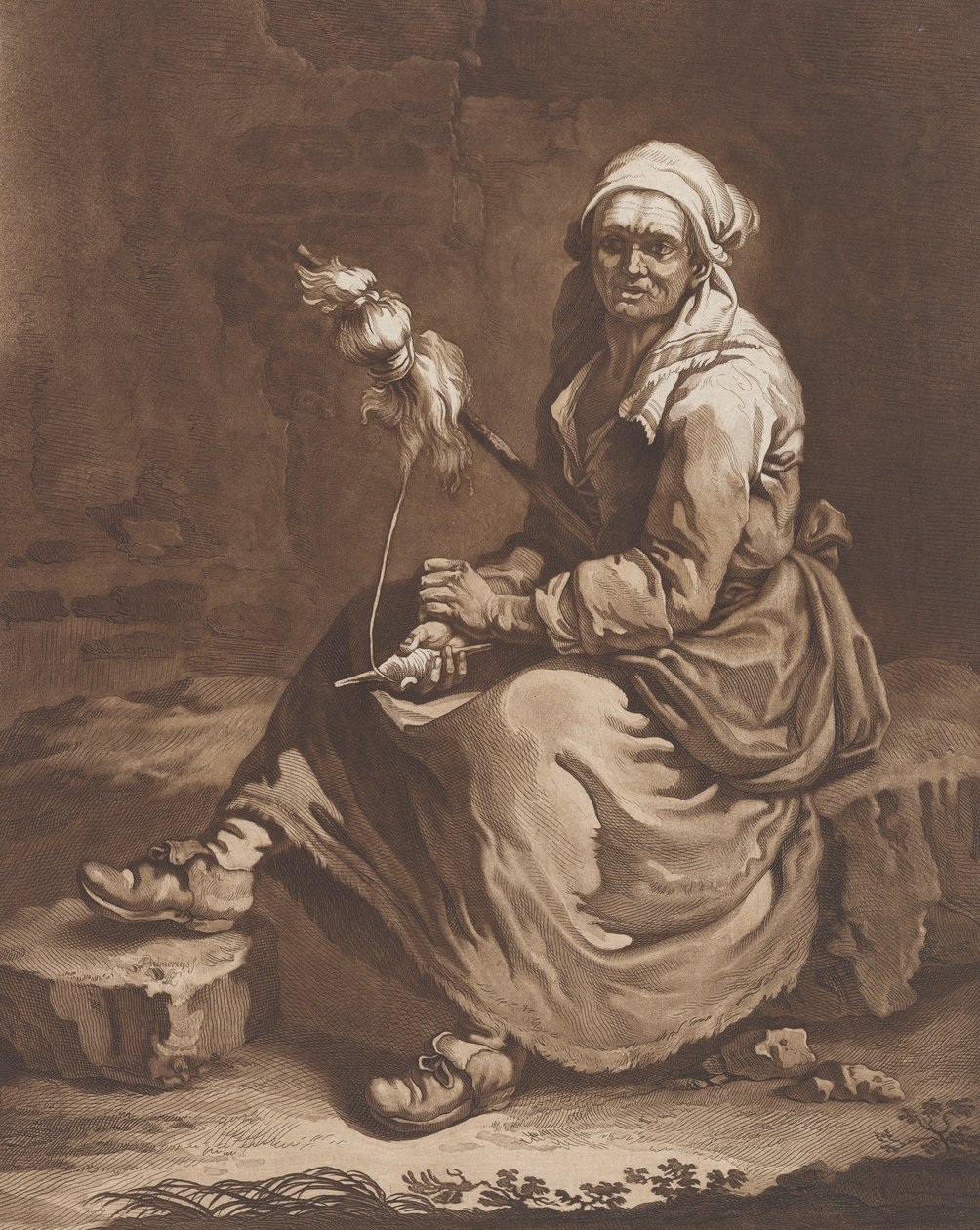 Eski Çalışan Kadın, yak. 1757-1804. by Pietro Jacopo Palmieri