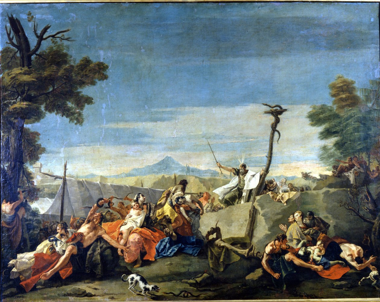 Bronz yılan (18. yüzyıl), Pietro Ligari tarafından boyama by Pietro Ligari