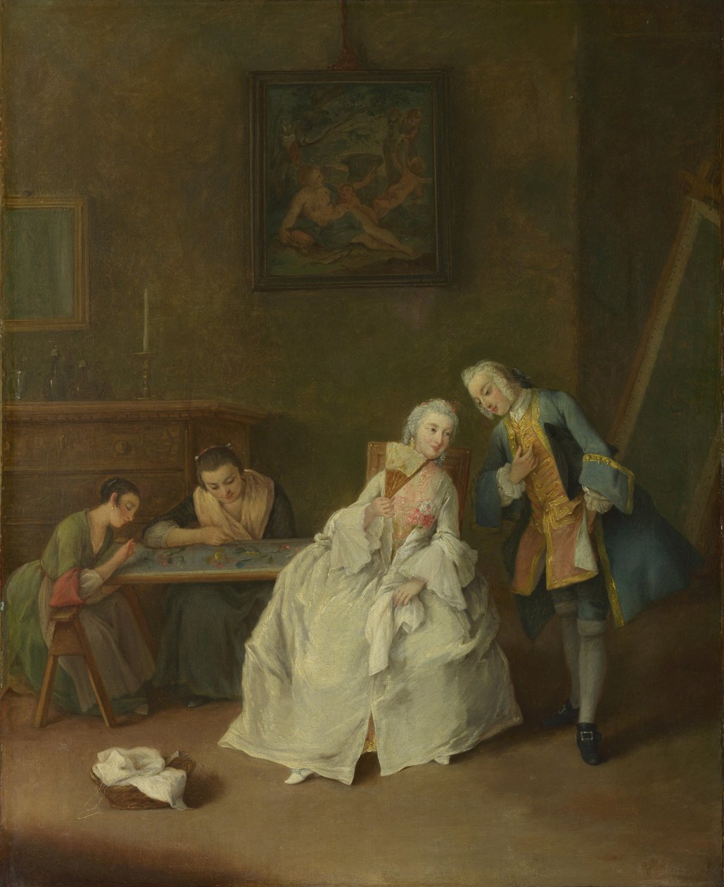 Bir Cavalier alan bir Lady, 1747-1755 by Pietro Longhi