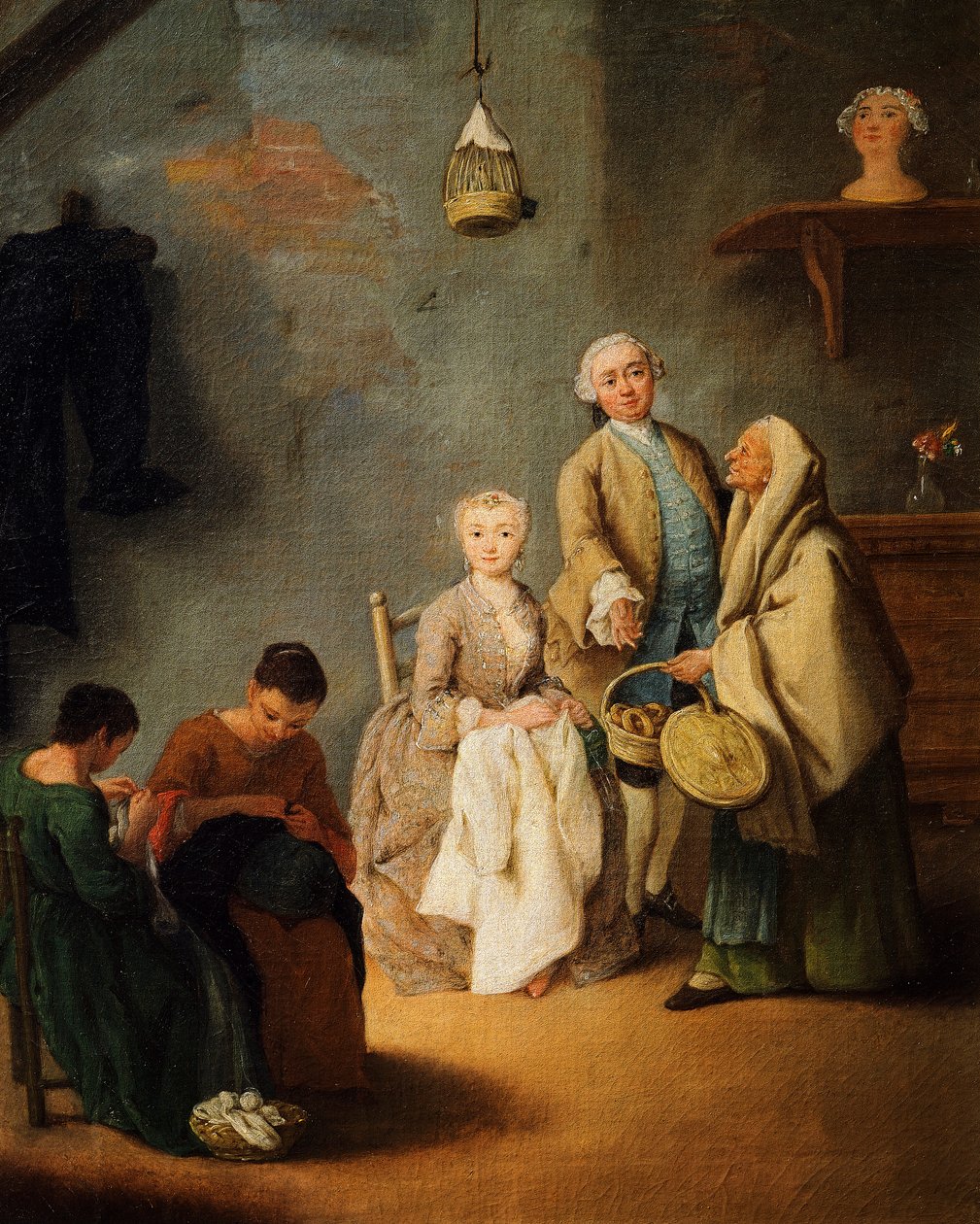 Nakış atölyesi, Pietro Longhi (1701-1785) by Pietro Longhi