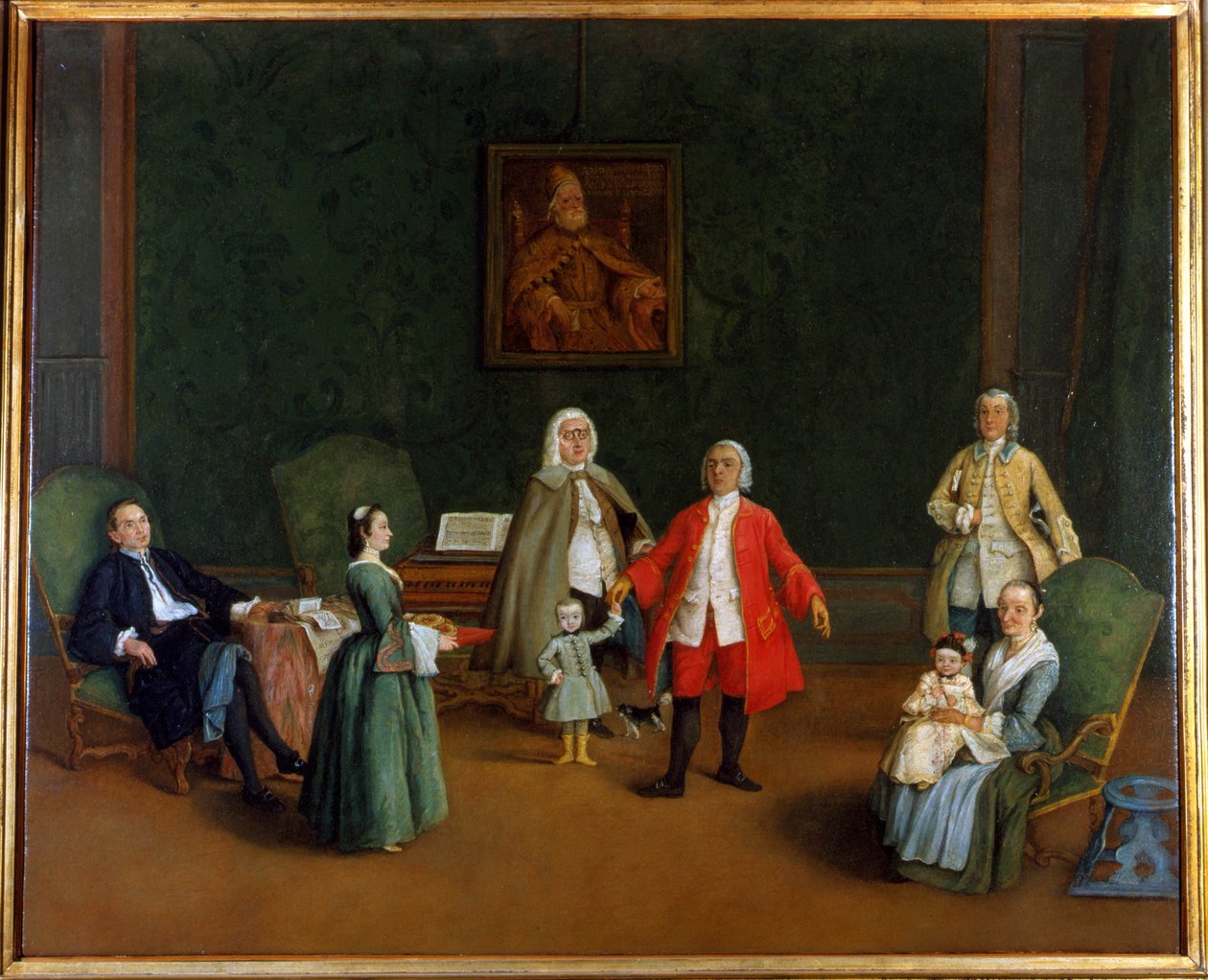 Aile portresi, Pietro Longhi (1702 - 1785), yağlı boya, Palazzo Levi Montalcini. by Pietro Longhi