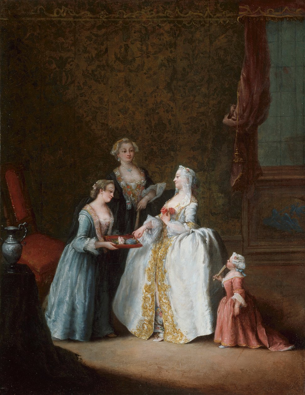 Tuvaletindeki Bayan, 1740