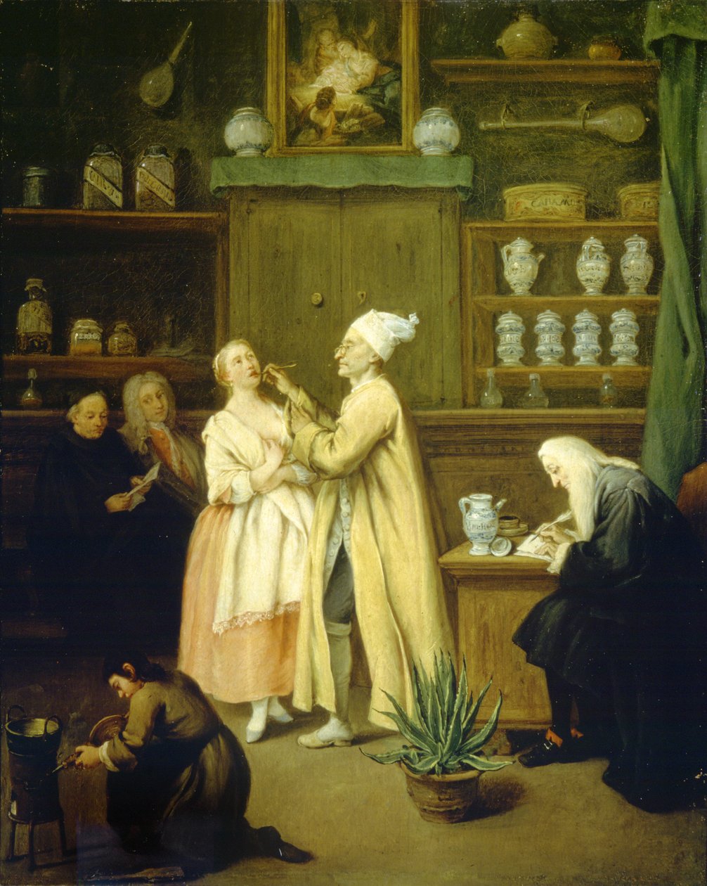 Eczacı, 1752 dolayları (tuval üzerine yağlıboya) by Pietro Longhi
