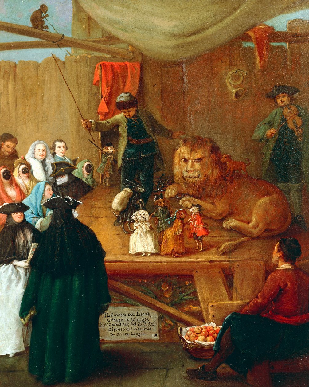 Aslan kulübesi, Pietro Longhi (1701-1785) Tuval üzerine yağlı boya, 62x51 cm by Pietro Longhi