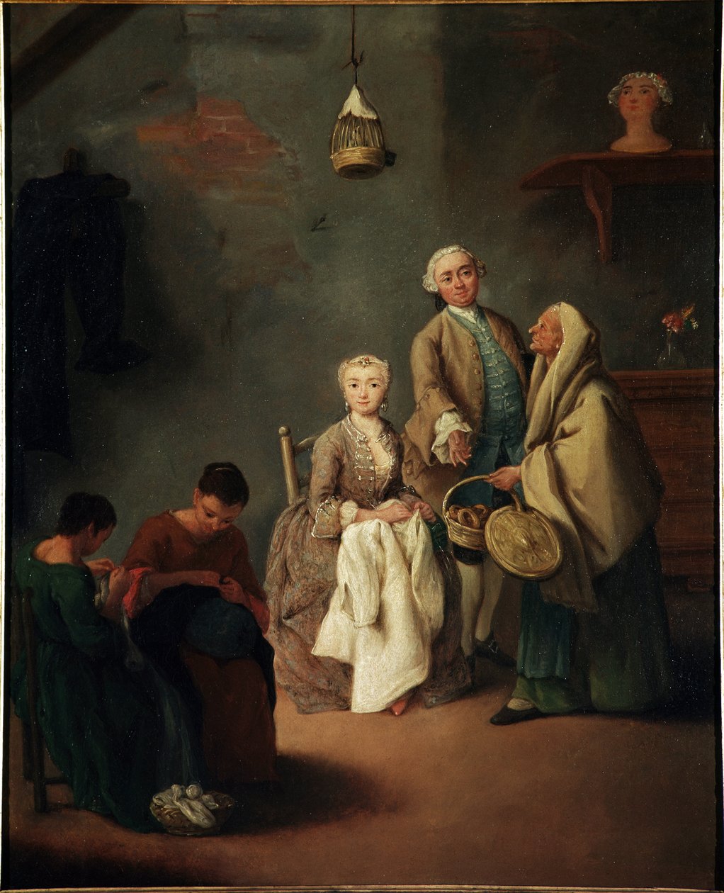 Çalışma Okulu Resim Pietro Longhi (1702-1785) 1752 Dim 62x50 cm Venedik, Ca 