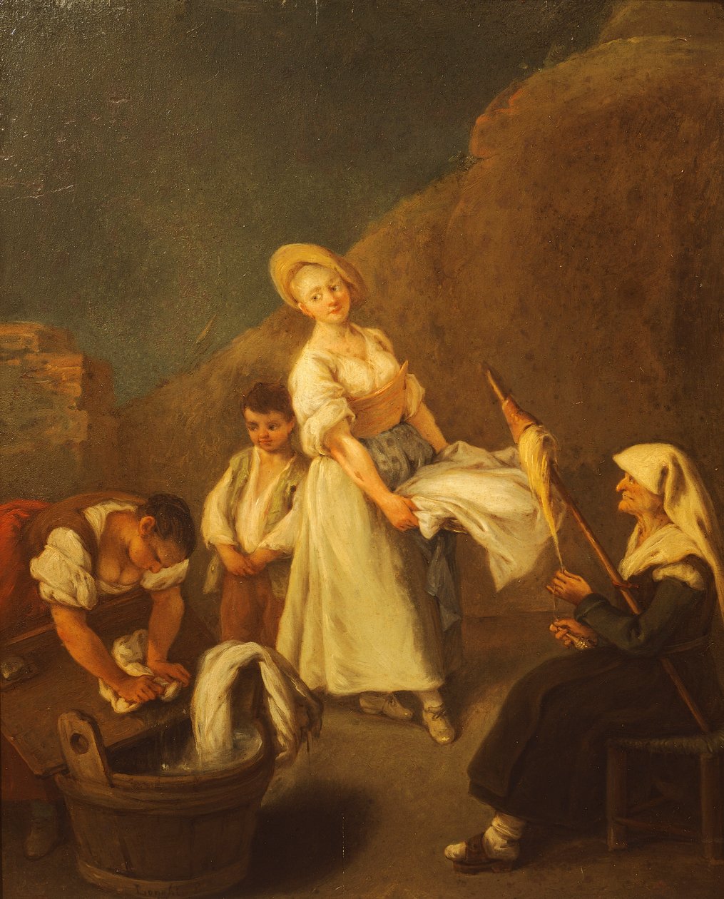 Çamaşırcı, Pietro Longhi (1701-1785), panel üzerine yağlı boya, 61x50 cm by Pietro Longhi