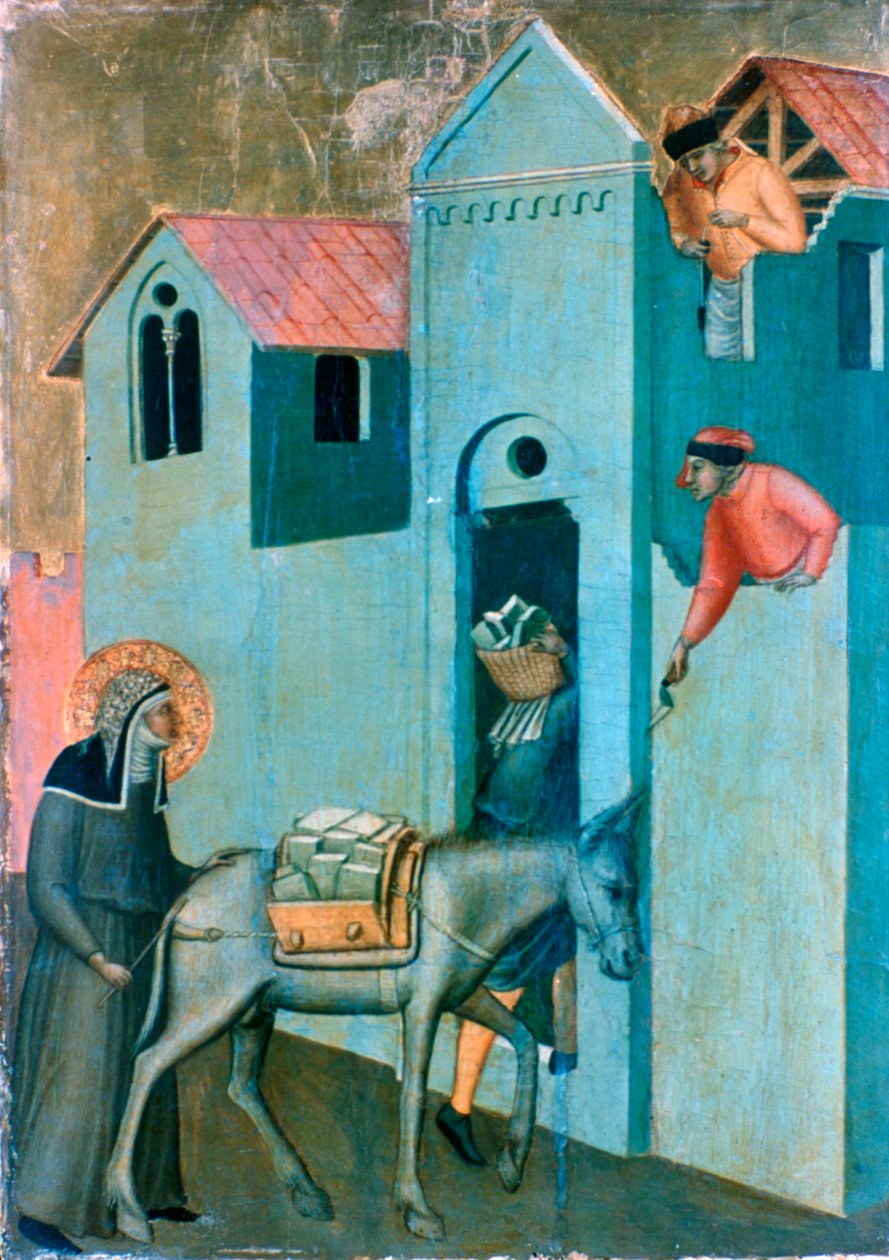 Kutsal Alçakgönüllülük ve Hayatından On Bir Hikaye, detay, c1306-1348 by Pietro Lorenzetti