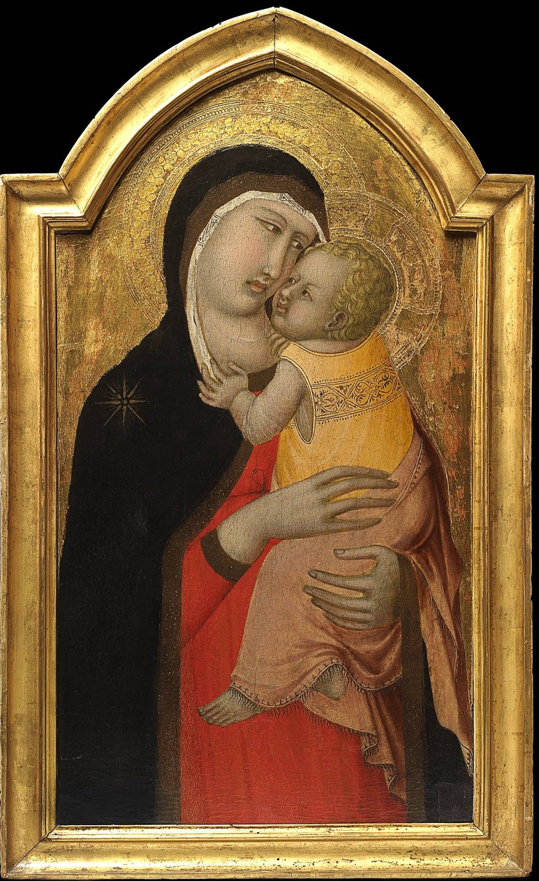 Bakire ve çocuk par Lorenzetti, Pietro (yaklaşık 1300-ca 1348). Panelde Tempera, , Özel Koleksiyon by Pietro Lorenzetti