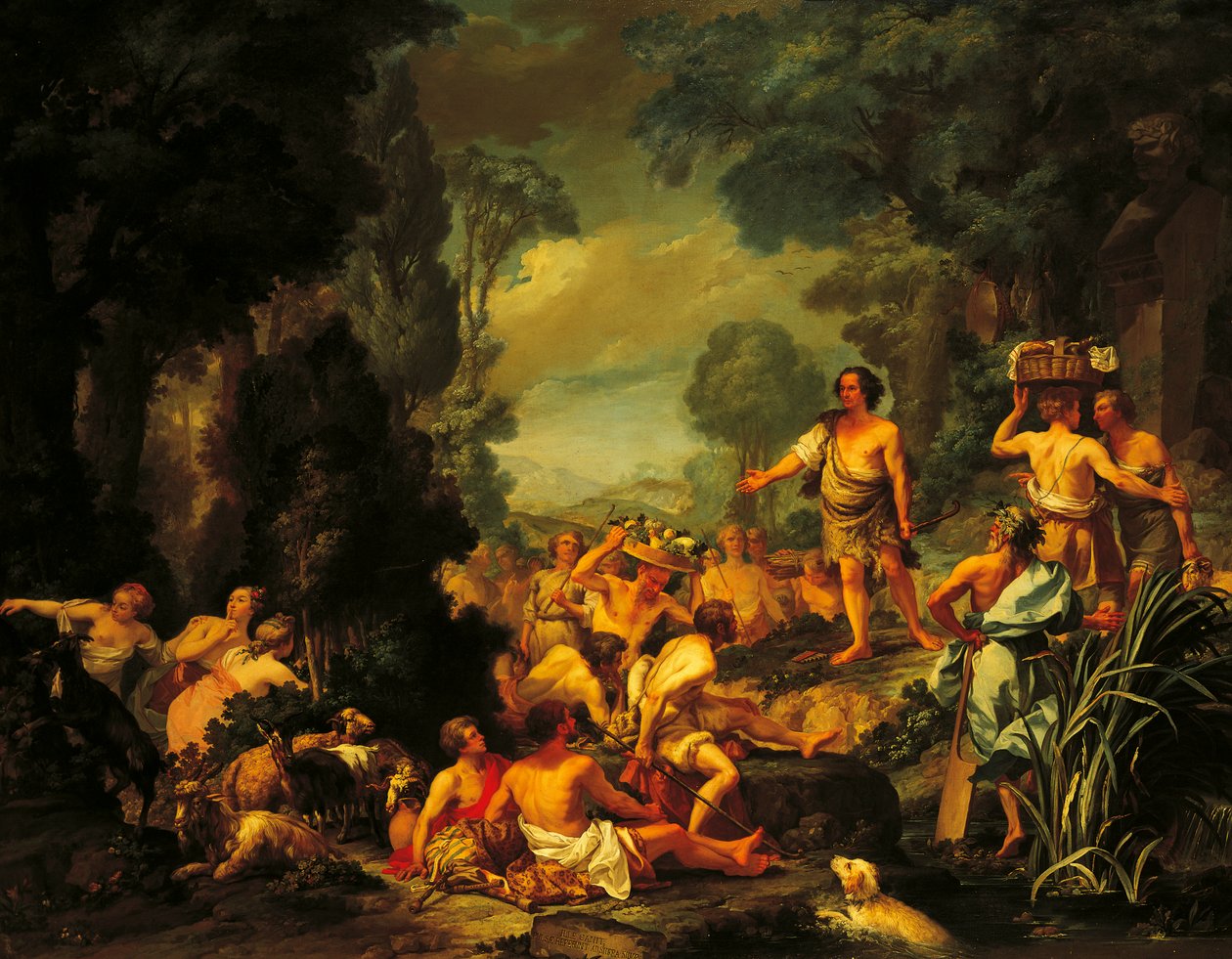 Frugoni, Arcadia'da, 1760 dolaylarında, Pietro Melchiorre Ferrari (1735-1787) tarafından by Pietro Melchiorre Ferrari