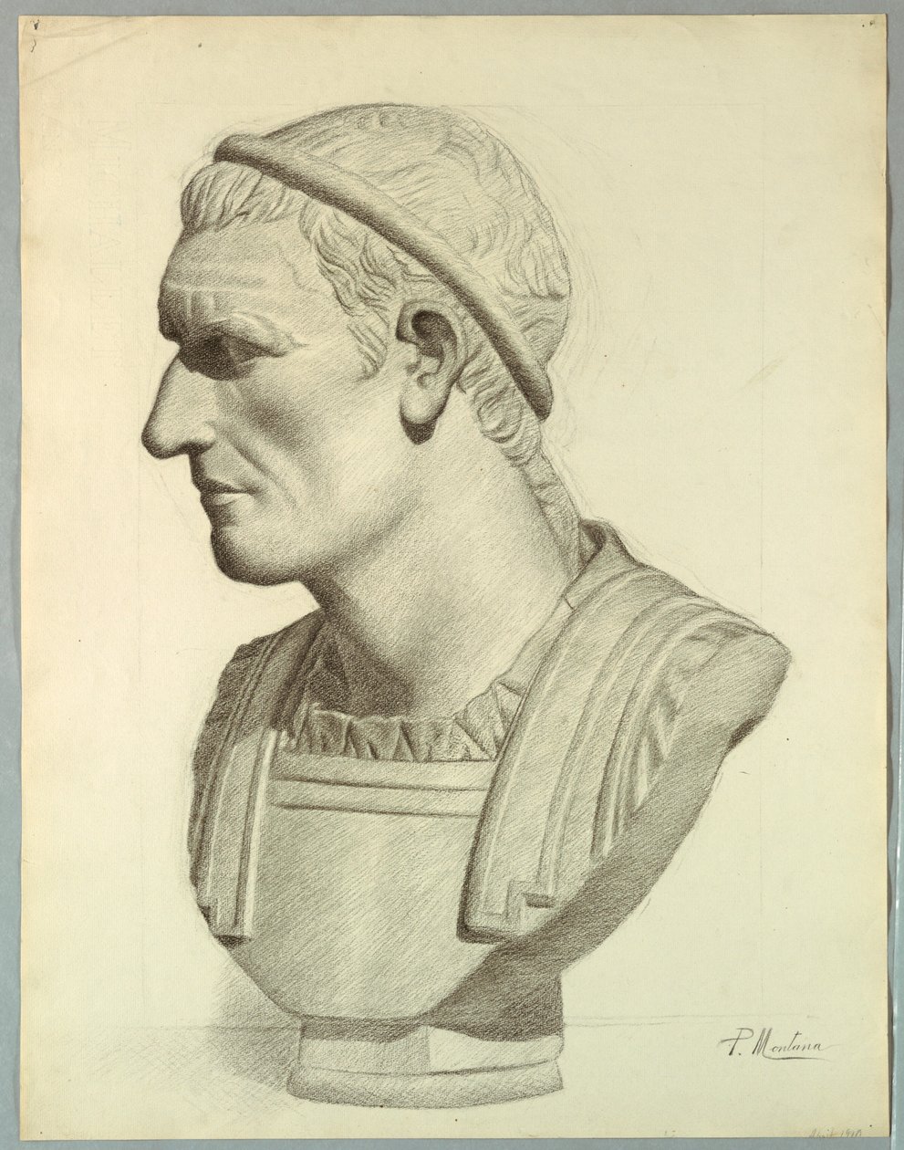 Bir Roma Senatörünün Büstü (alçıdan işleme) by Pietro Montana
