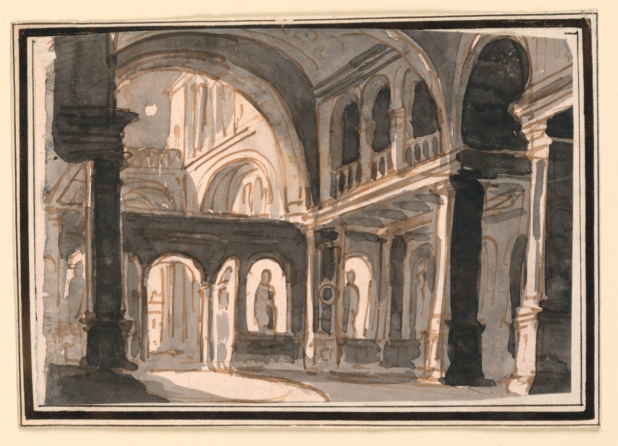 Sahne Tasarımı, Kilise İçi by Pietro Narducci