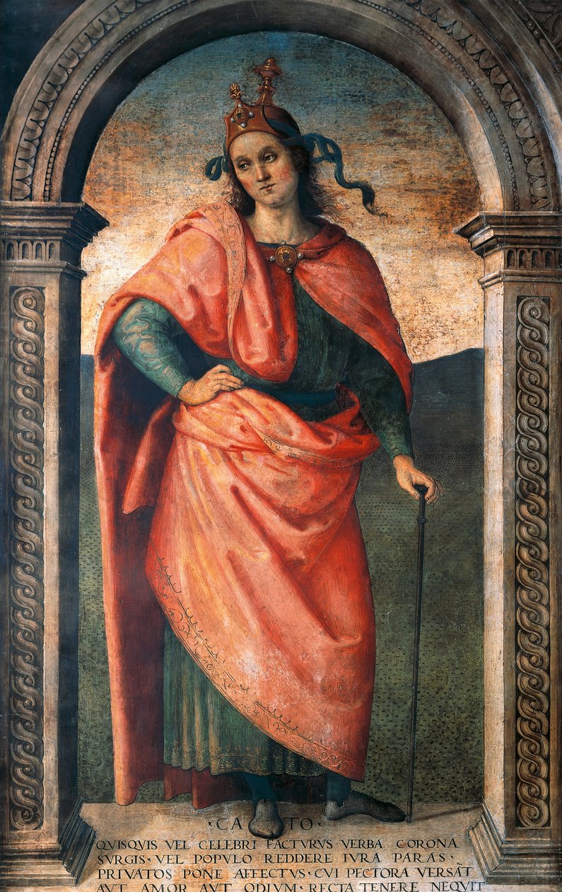 Cato, Pietro Perugino (yaklaşık 1450-1523), fresk, Collegio del Cambio, Perugia by Pietro Perugino