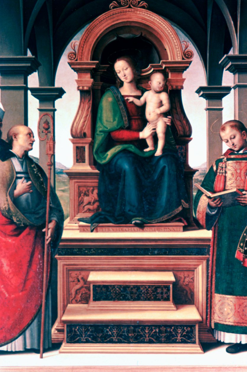 Azizler ile Madonna ve Çocuk, c1470-1523 by Pietro Perugino
