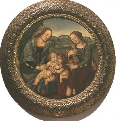Madonna ve St. Elizabeth ve Bebek Vaftizci Yahya ile Çocuk (panel) by Pietro Perugino