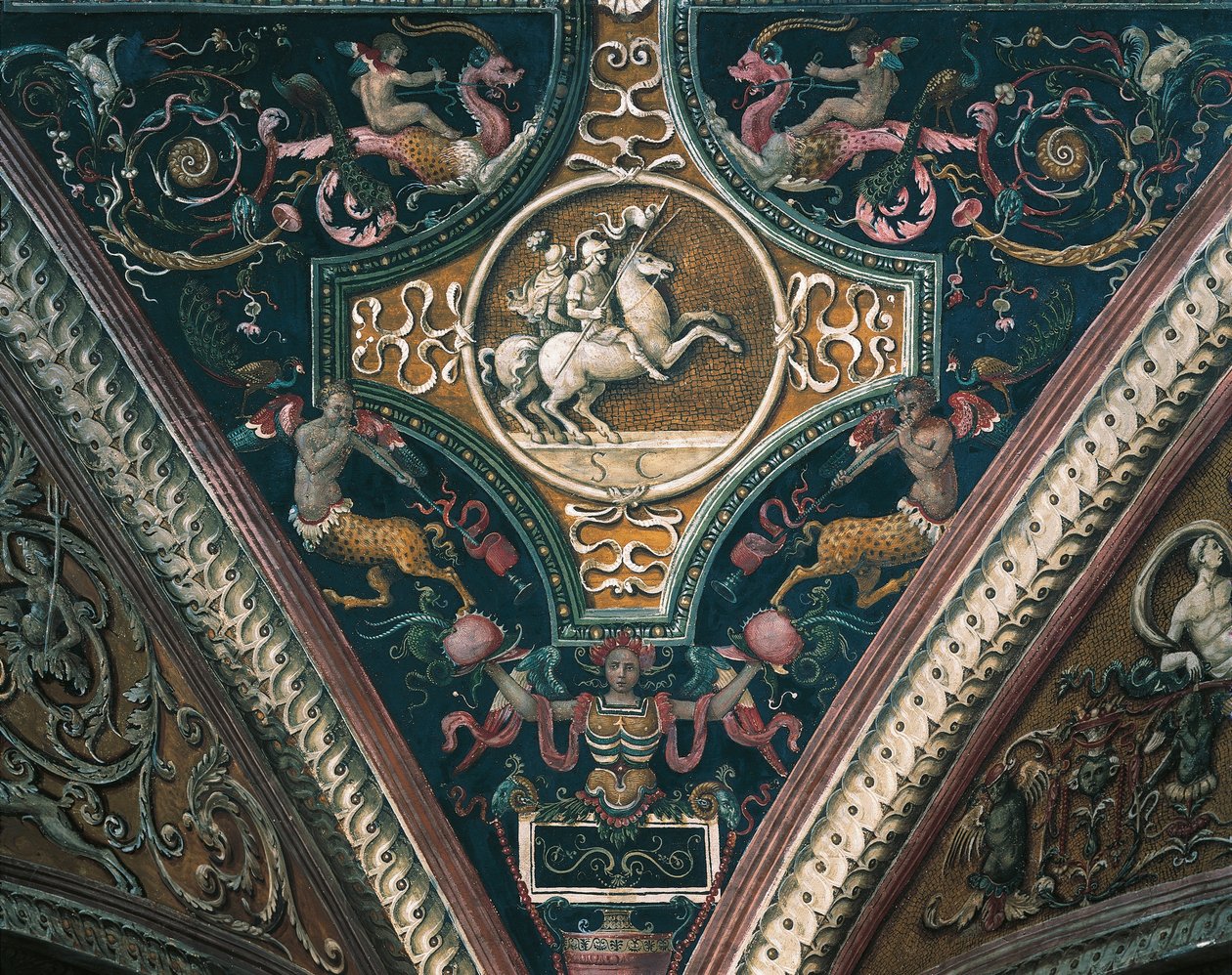Gezegenler ve grotesk dekoratif motifler by Pietro Perugino