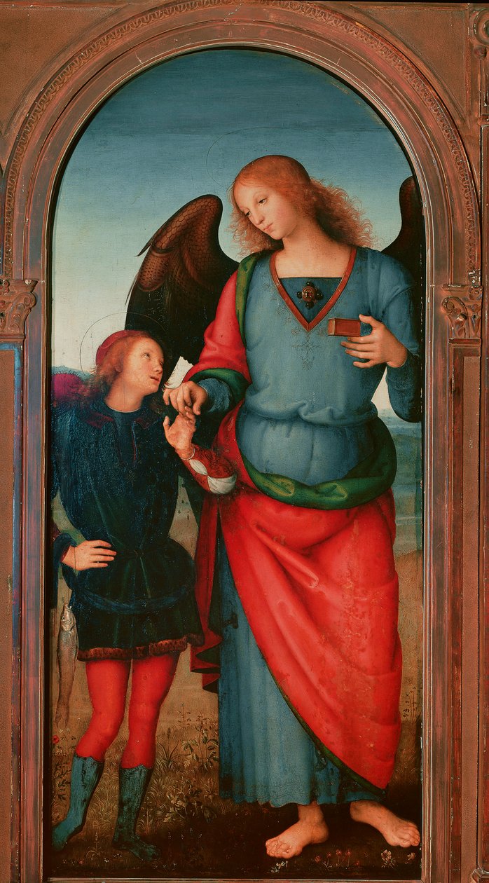 Pavia Chartreuse Poliptiği: “” Tobie ve Başmelek Gabriel”” Pietro Vannucci dit il Perugino