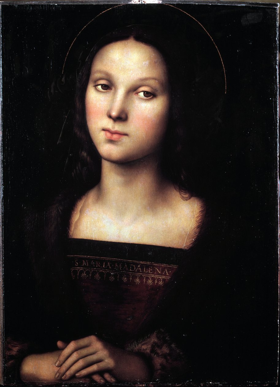 Mecdelli Meryem Portresi - Tablo, 1500 civarı by Pietro Perugino