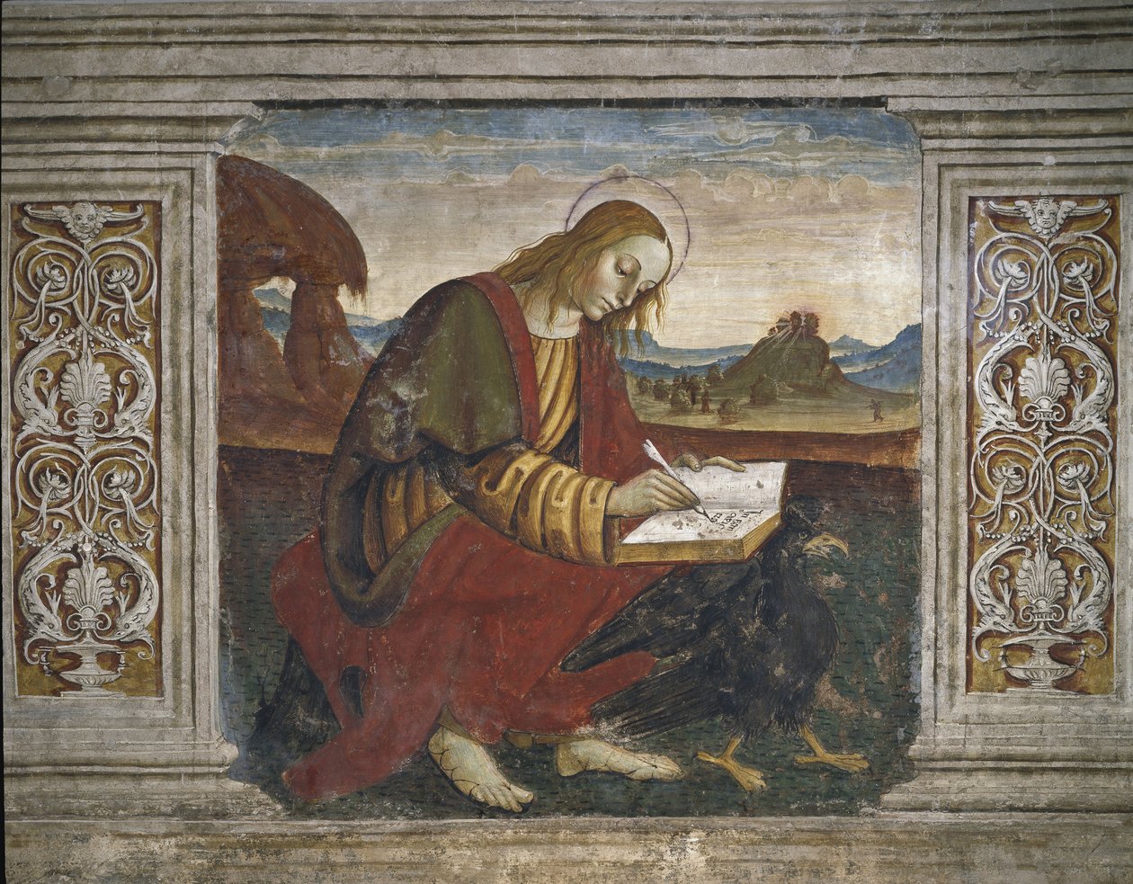 Aziz John Evangelist (Fresco by Pietro Perugino