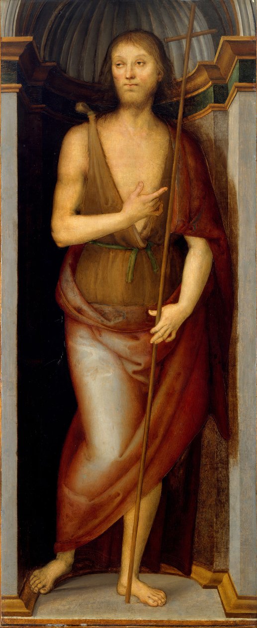Aziz Vaftizci Yahya, Aziz Lucy. by Pietro Perugino