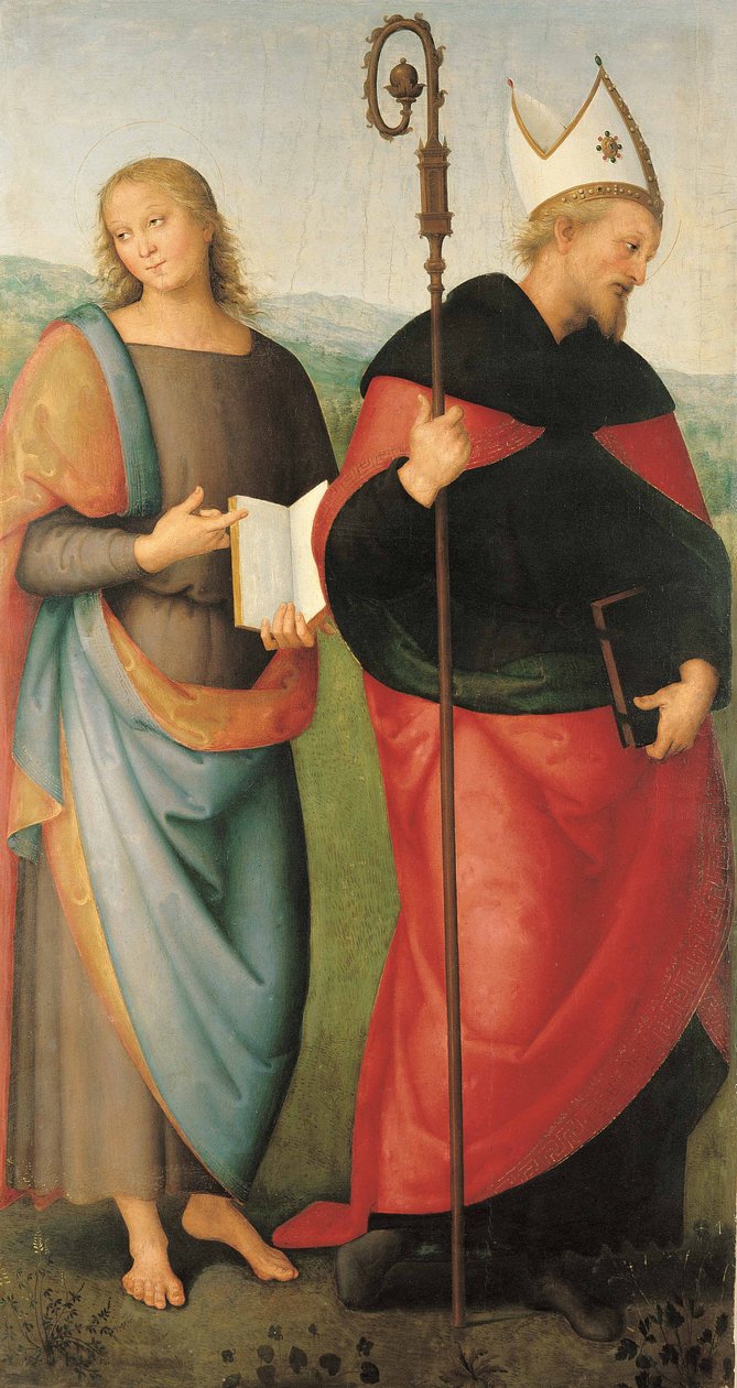 Aziz John Evangelist ve Augustine, 1502-1512 by Pietro Perugino