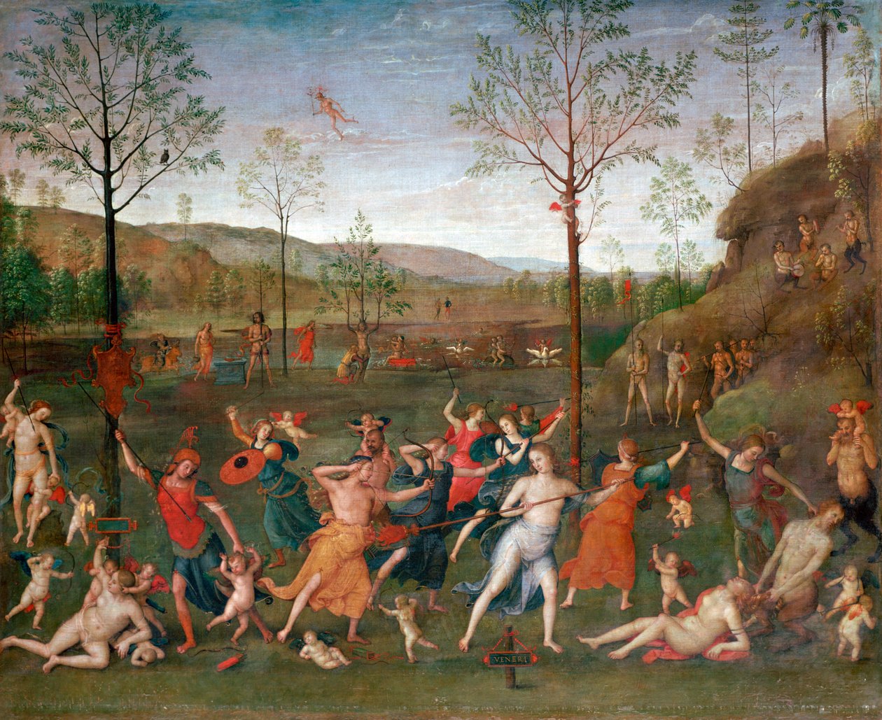 Aşk ve İffet Savaşı, c1503-1523 by Pietro Perugino