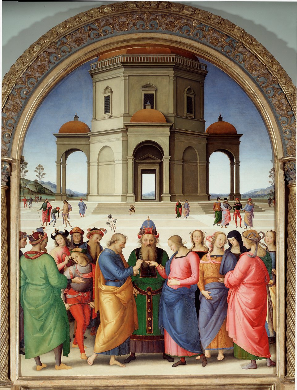 Bakire Tablonun düğünü Pietro Vannucci dit Il Perugino (Perugin) (1450-1523) 1504 Güneş. 2,36x1,86 m Caen, Güzel Sanatlar Müzesi by Pietro Perugino