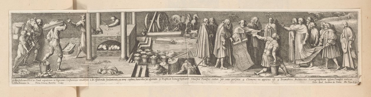 Aziz Petrus Bazilikası İnşaatı İmparator Konstantin Tarihi (dizi başlığı) by Pietro Sante Bartoli