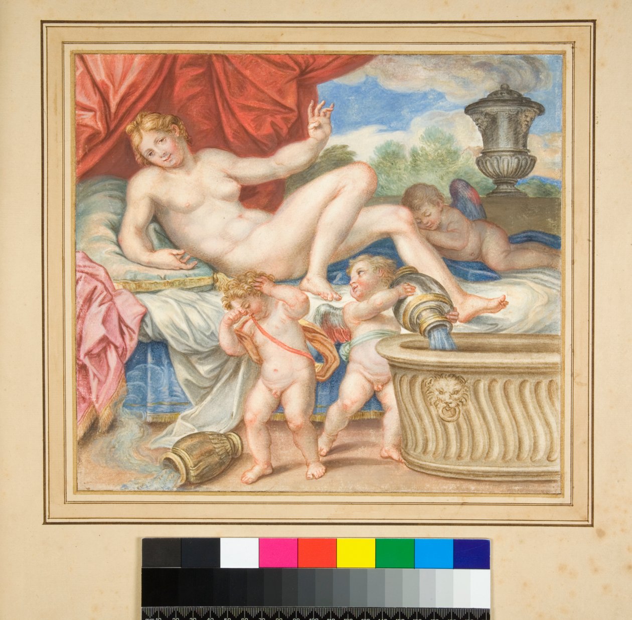 Aşk Tanrısı Gösterilen Yaslanmış Danae by Pietro Santi Bartoli
