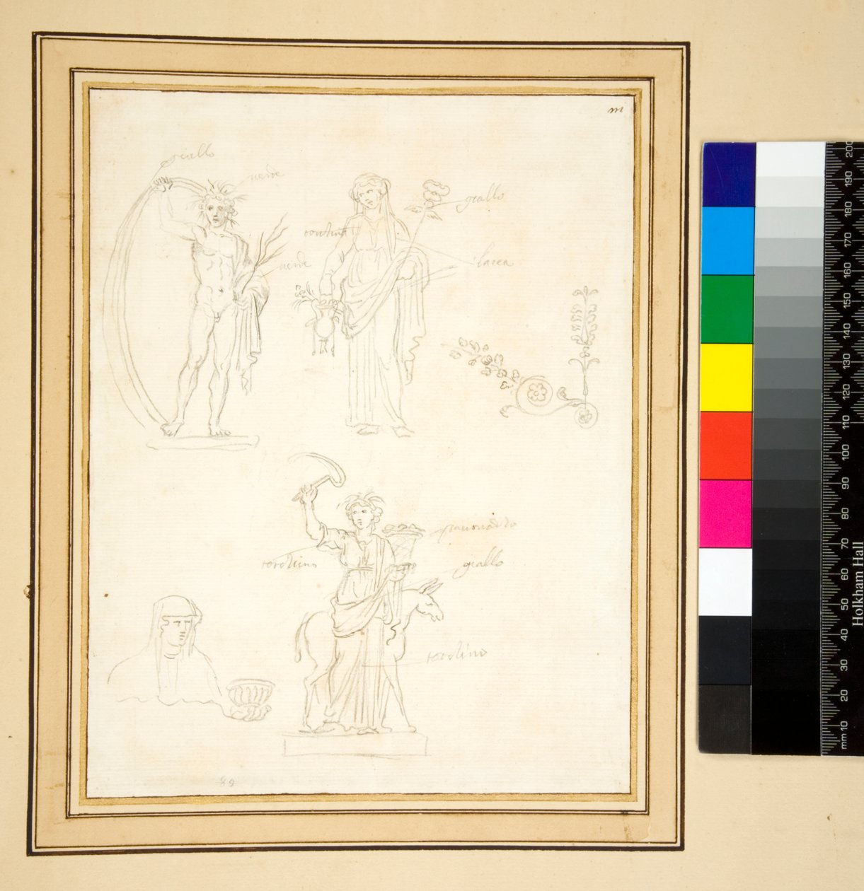Üç figür taslağı (kalem) by Pietro Santi Bartoli