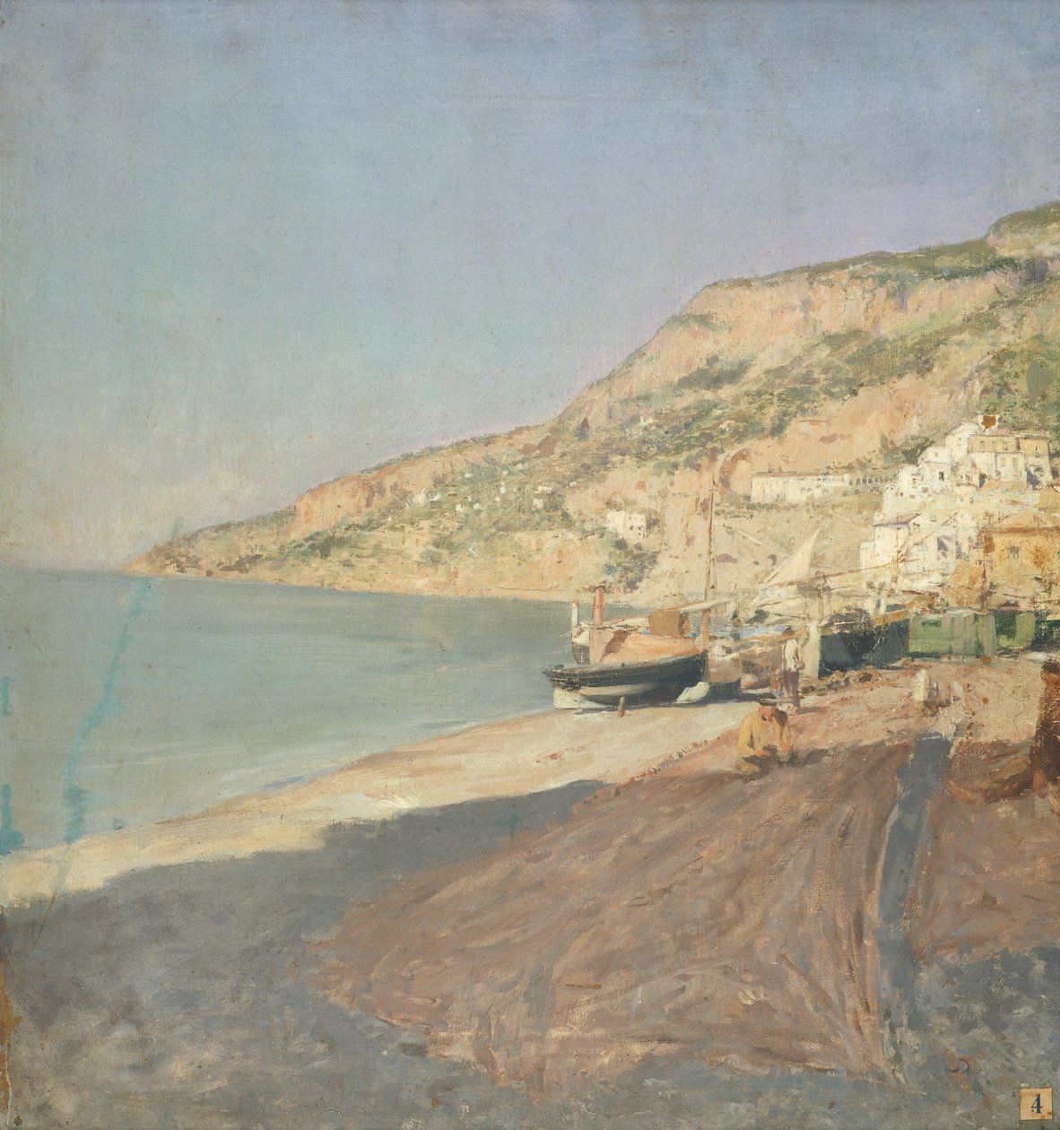 Amalfi Plajı (tuval üzerine yağlı boya) by Pietro Scoppetta