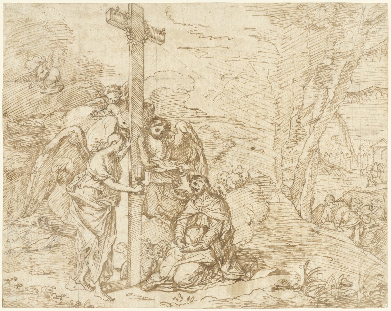 Getsemani Bahçesinde İsa by Pietro Testa (possibly)