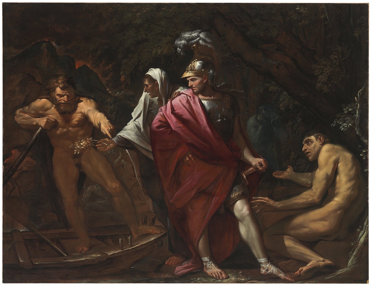 Aeneas ve Cumaean Sibyl, Altın Dalı Charon