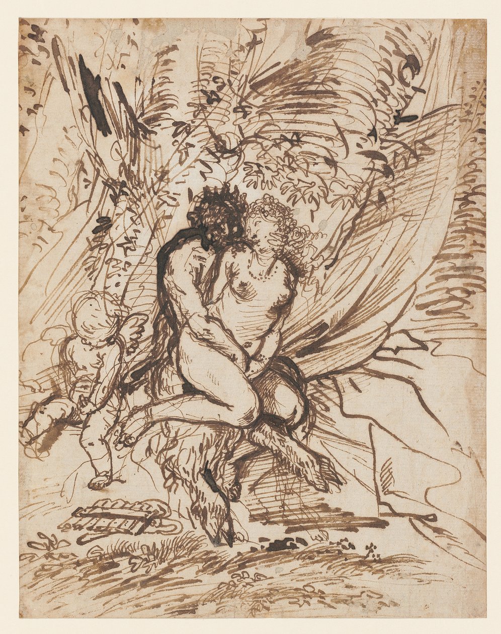 Cupid tarafından izlenen Venüs