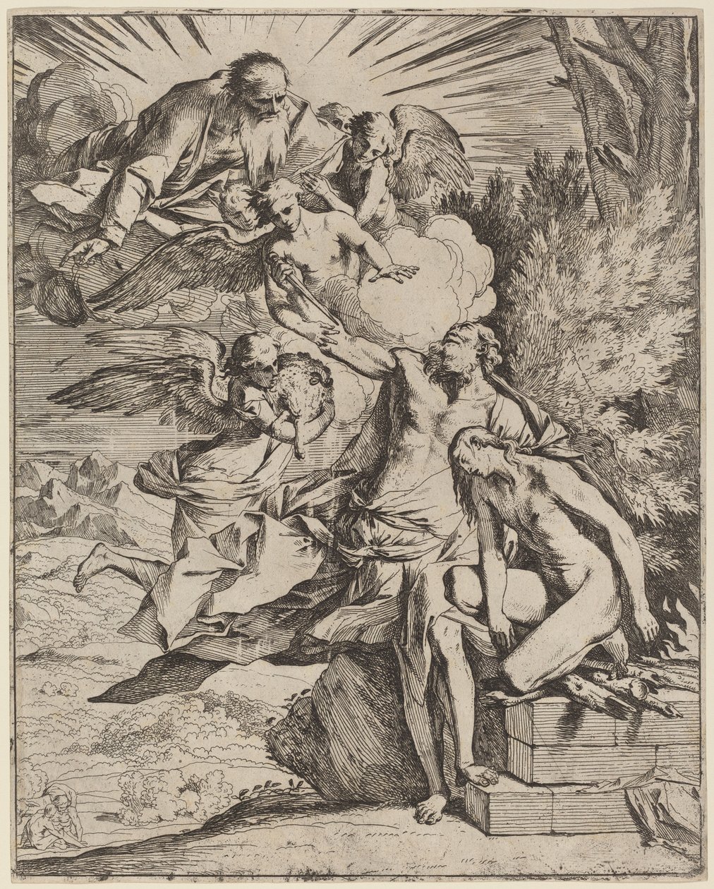 İbrahim'in Kurbanı by Pietro Testa