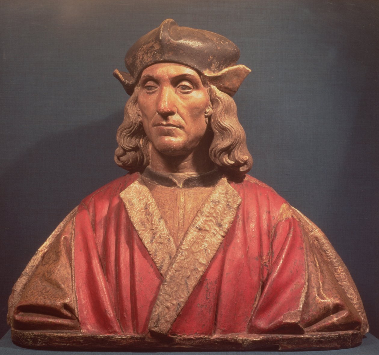 Henry VII, 1509-11 (boyalı pişmiş toprak) by Pietro Torrigiano