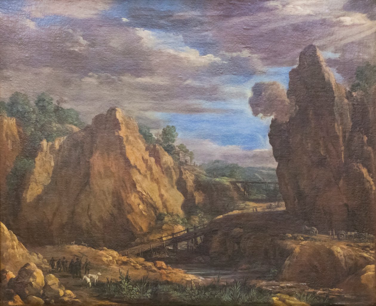 Tolfa'daki Şap Madenleri, 1630 dolayları (tuval üzerine yağlı boya) by Pietro da (1596 1669) Cortona