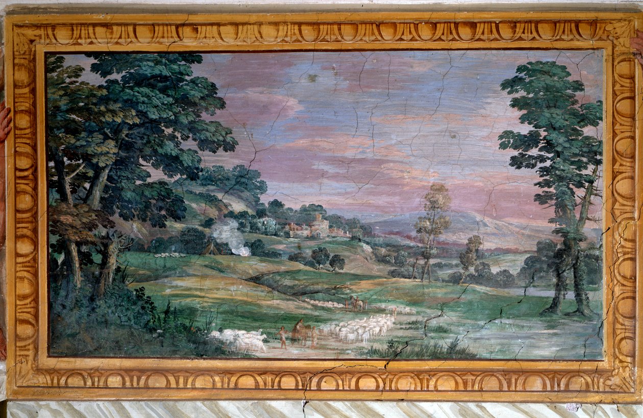 Manzara - tuval üzerine yağlı boya by Pietro da Cortona