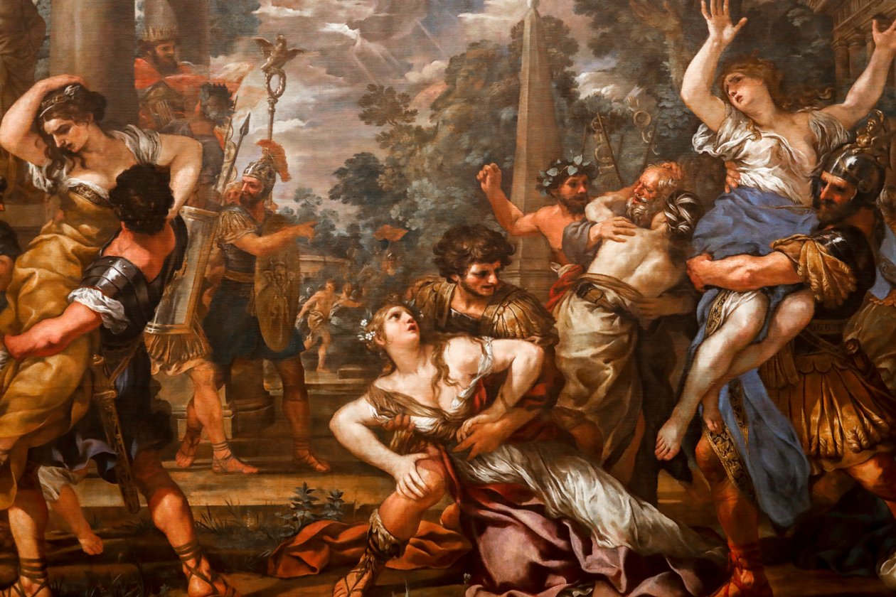 Sabinlerin Tecavüzü 1629. (Tuval Üzerine Yağlıboya) by Pietro da (1596 1669) Cortona
